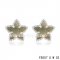 Imitation Van Cleef & Arpels Sweet Alhambra Star White Earrings,Brown Mother-Of-Pearl